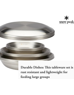 Juego de Vajilla Familiar Snow Peak 16 Piezas Acero Inoxidable 2