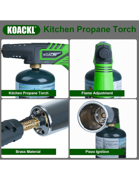 Soplete de Propano Koackl NPQ01 - 2450F, Ligero y Versátil