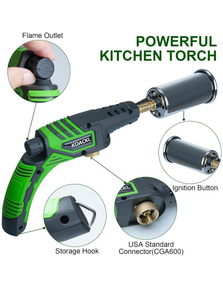 Soplete de Propano Koackl NPQ01 - 2450F, Ligero y Versátil