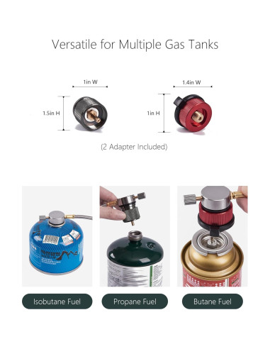 Estufa de Camping CretFine 6800W Plegable con Adaptadores