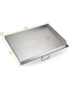 Plancha de Acero Inoxidable Stanbroil 61x45cm para Camp Chef 2