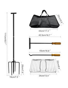 Parrilla de Fogata Portátil WTVIDAS 2.9 kg Ajustable 2