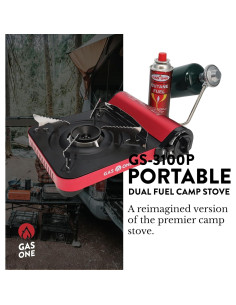 Estufa de Camping Gas One GS-3100P Doble Combustible 12000 BTU 2