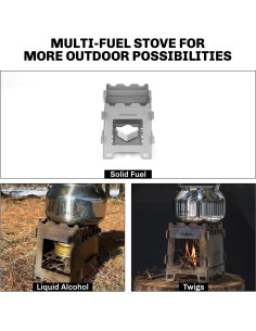 Estufa de Madera Fortress Titanio Fire-Maple 219g Compacta 2