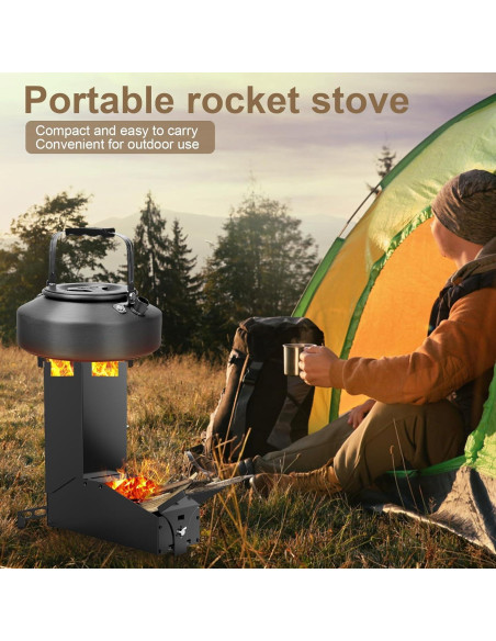 Estufa de Cohete Portátil Uniflasy 0.91 kg para Camping