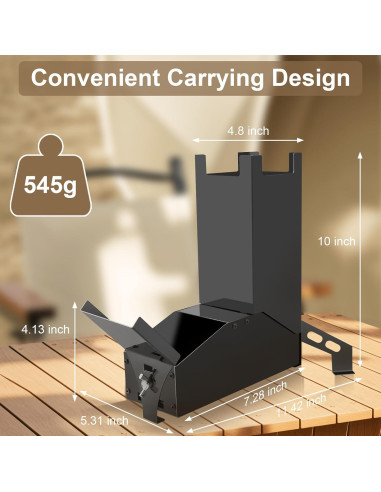 Estufa de Cohete Portátil Uniflasy 0.91 kg para Camping