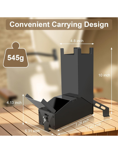 Estufa de Cohete Portátil Uniflasy 0.91 kg para Camping