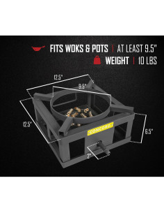 Quemador de Propano Concord EL BLOQUE WOK 31.75 cm 45000 BTU 2
