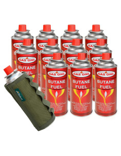 Funda Protectora Táctica OutLiv + 12 Canisters Butano 227g