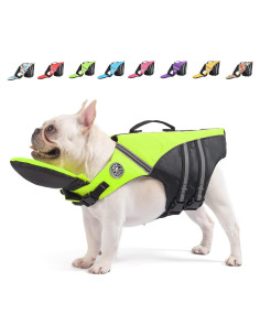 Chaleco Salvavidas para Perros Mklhgty Verde Fluorescente L