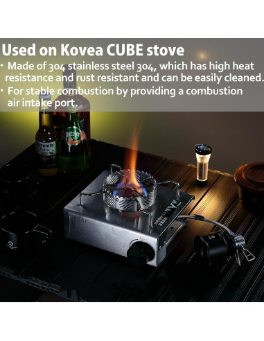 Anillo Paravientos Campingmoon Acero Inoxidable ST-132 11x3.2cm