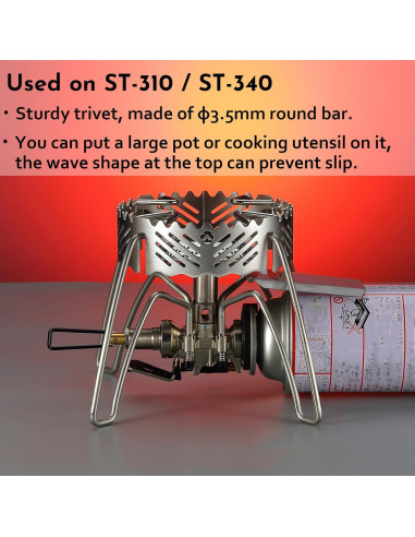 Anillo Paravientos Campingmoon Acero Inoxidable ST-132 11x3.2cm