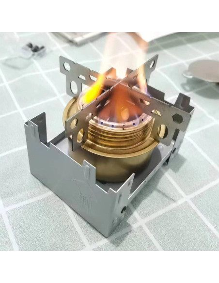 Soporte Cruz para Estufa de Alcohol 2PCS - Acero Inoxidable - Camping