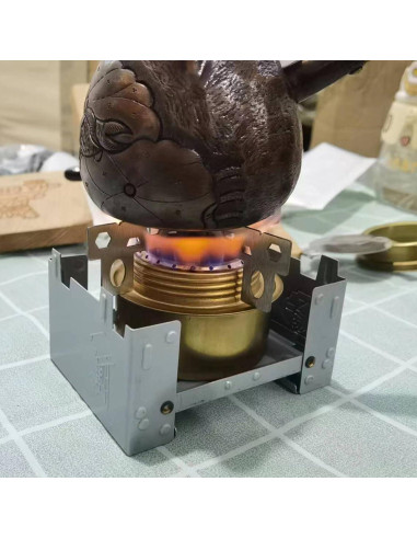 Soporte Cruz para Estufa de Alcohol 2PCS - Acero Inoxidable - Camping