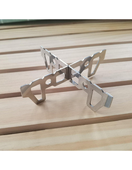 Soporte Cruz para Estufa de Alcohol 2PCS - Acero Inoxidable - Camping