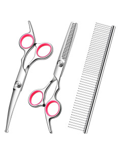 Kit de Aseo para Perros FAIGEO - Tijeras y Peine 4 en 1