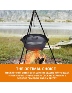 Olla de Hierro Fundido Bruntmor 5 Qt con Tapa Negra Mate 2