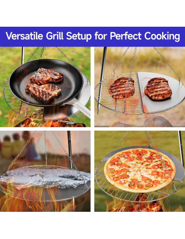 Trípode de Cocina para Fogata KIKIBRO HC-KW-22 Altura Ajustable