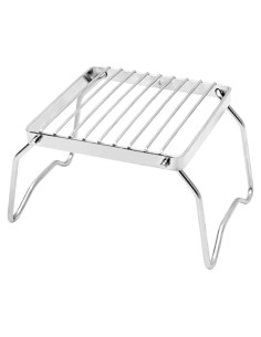 Parrilla de Camping DZRZVD Plegable Acero Inoxidable 304 16x16cm