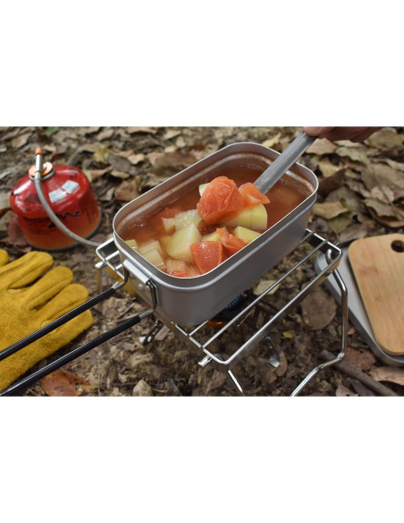 Parrilla de Camping DZRZVD Plegable Acero Inoxidable 304 16x16cm