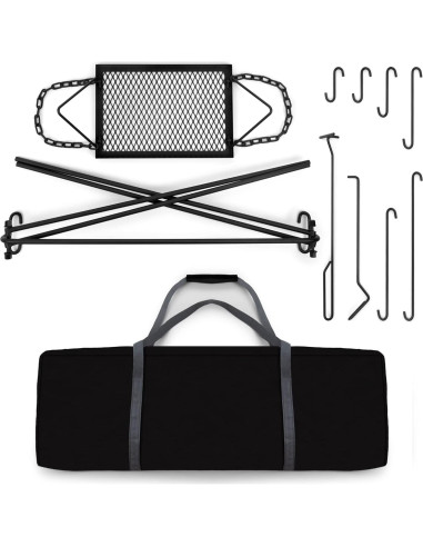 Parrilla Colgante Bruntmor para Fogata con Soporte Ajustable
