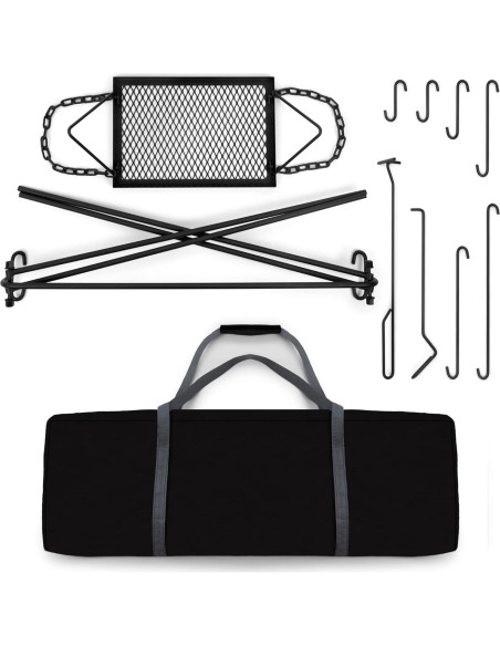 Parrilla Colgante Bruntmor para Fogata con Soporte Ajustable