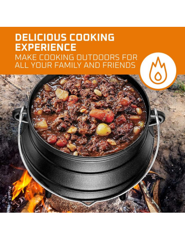 Olla de Hierro Fundido Bruntmor 11.36L Pre-Sazonada con Tapa