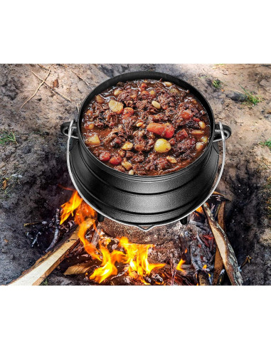 Olla de Hierro Fundido Bruntmor 11.36L Pre-Sazonada con Tapa