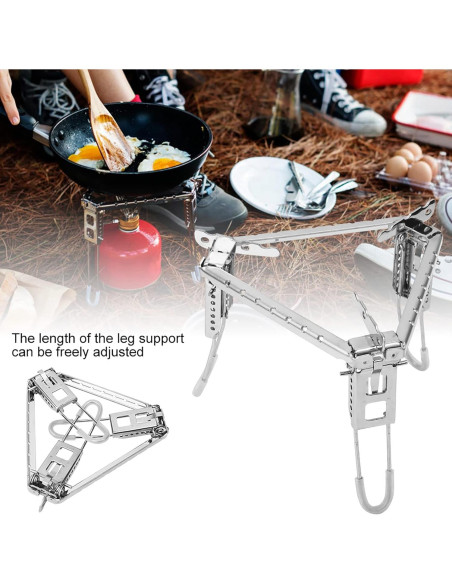 Trípode de Fogata Tissting Ajustable Acero Inoxidable 15.5-19.2 cm