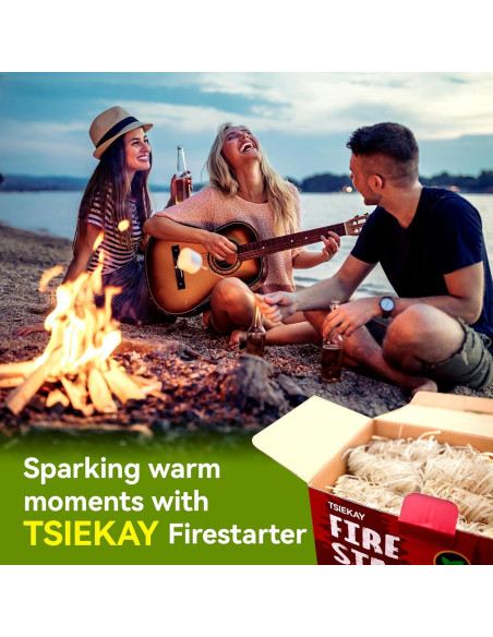 60 Encendedores de Fuego Tsiekay para Parrilla y Chimenea