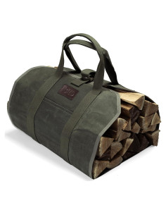 Transportador de Leña BHD Lona Encera 99x46 cm Verde Militar