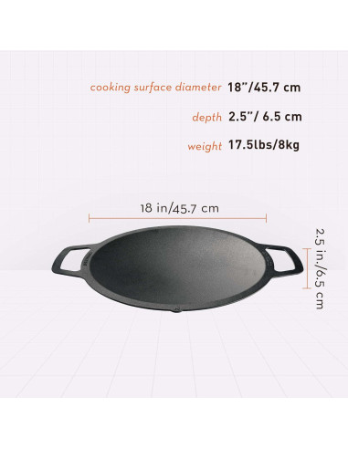 Wok de Hierro Fundido Solo Stove 45.7 cm para Bonfire y Yukon