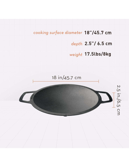 Wok de Hierro Fundido Solo Stove 45.7 cm para Bonfire y Yukon