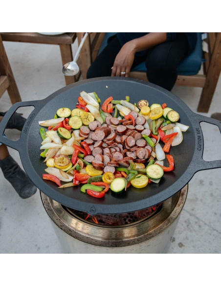 Wok de Hierro Fundido Solo Stove 45.7 cm para Bonfire y Yukon