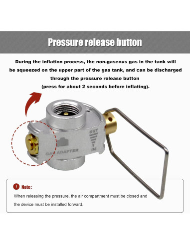 Adaptador de Recarga de Gas RULLINE para Camping - 1 PC