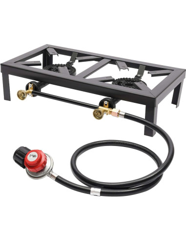 Cocina de Gas Propano Doble Quemador AngelcityCC 8000W