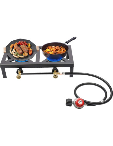 Cocina de Gas Propano Doble Quemador AngelcityCC 8000W