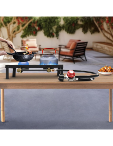 Cocina de Gas Propano Doble Quemador AngelcityCC 8000W