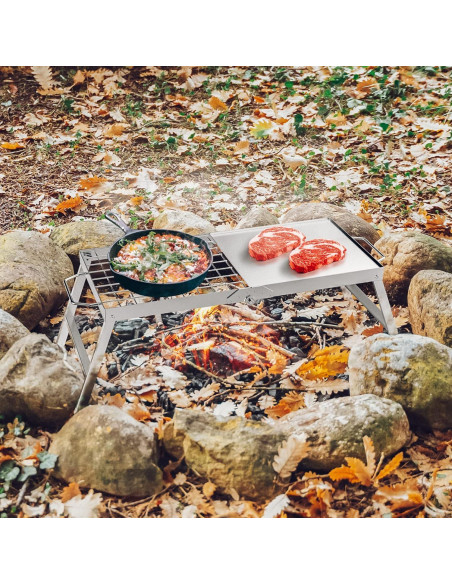 Parrilla de Campamento Plegable Skyflame de Acero Inoxidable 3.48 kg
