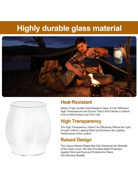 Globo de vidrio para linterna Coleman R690B051 88.9mm