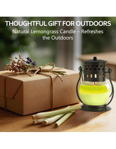 Velas de Citronela Funxim con Linterna Vintage - 3 Piezas 99g