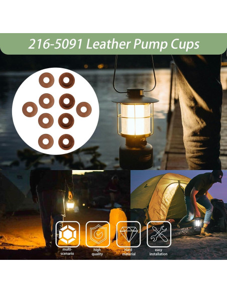 10 Copas de Bomba de Cuero Ciuouient para Estufas Coleman 22mm