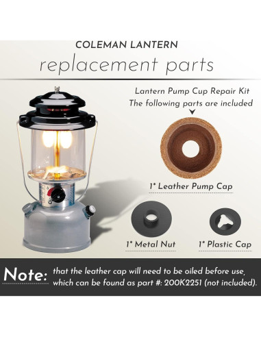 Kit de Reemplazo de Copa de Bomba Coleman 3000005094 - Cuero y Metal