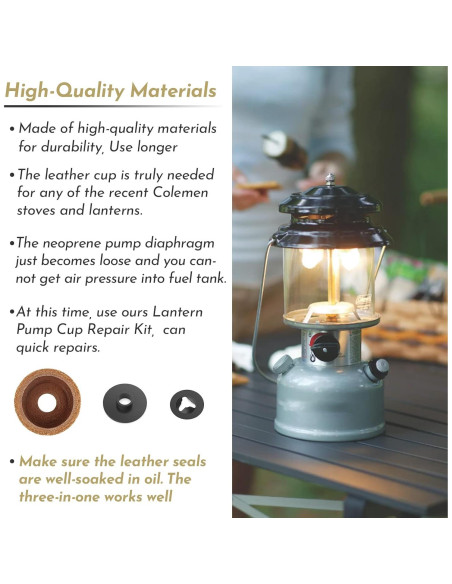 Kit de Reemplazo de Copa de Bomba Coleman 3000005094 - Cuero y Metal