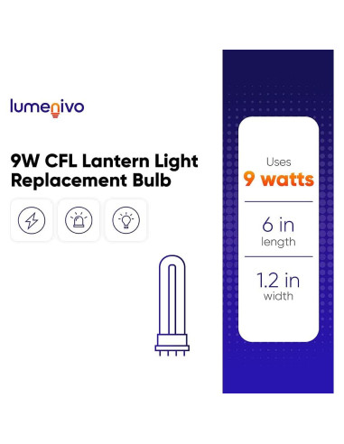 Bombilla CFL Lumenivo 9W para Linterna Coleman Kandolite 96500