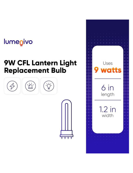 Bombilla CFL Lumenivo 9W para Linterna Coleman Kandolite 96500