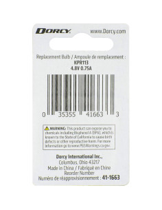 Bombillas de Reemplazo Dorcy 6V 4D Krypton 4.8V 0.75A Paquete de 2 2