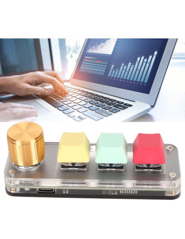 Teclado Mecánico Mini Programable Dilwe 3 Teclas USB Tipo C