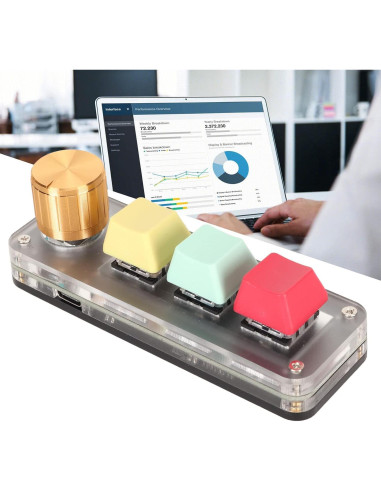 Teclado Mecánico Mini Programable Dilwe 3 Teclas USB Tipo C