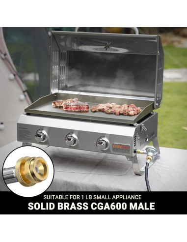 Adaptador de Manguera de Propano ONLYFIRE 12 Pies para Tanques de 20 lb